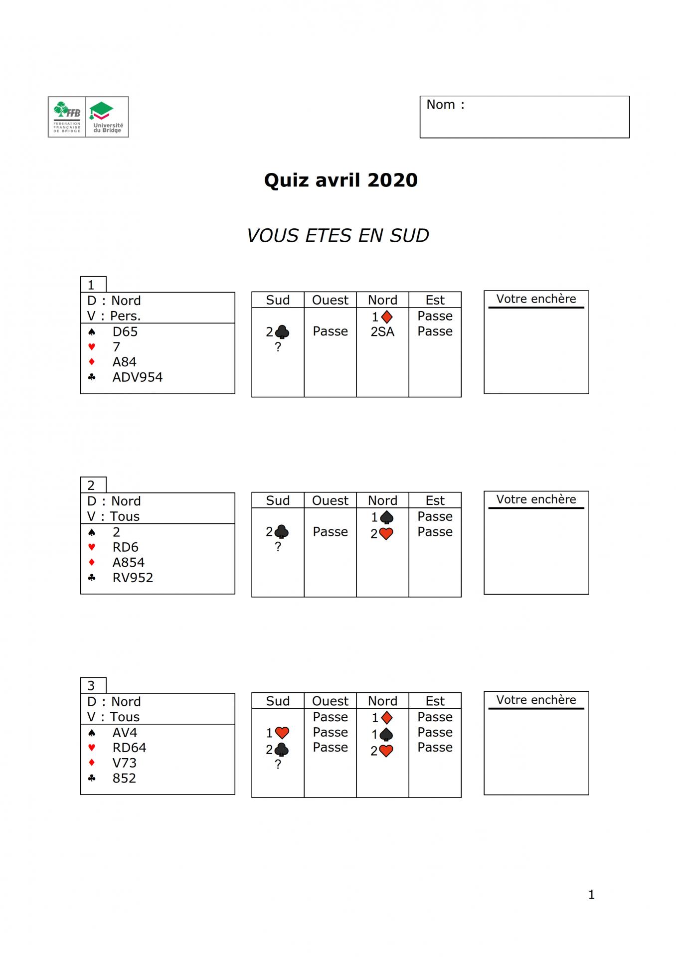 Formation continue des moniteurs quiz janvier 2020 001