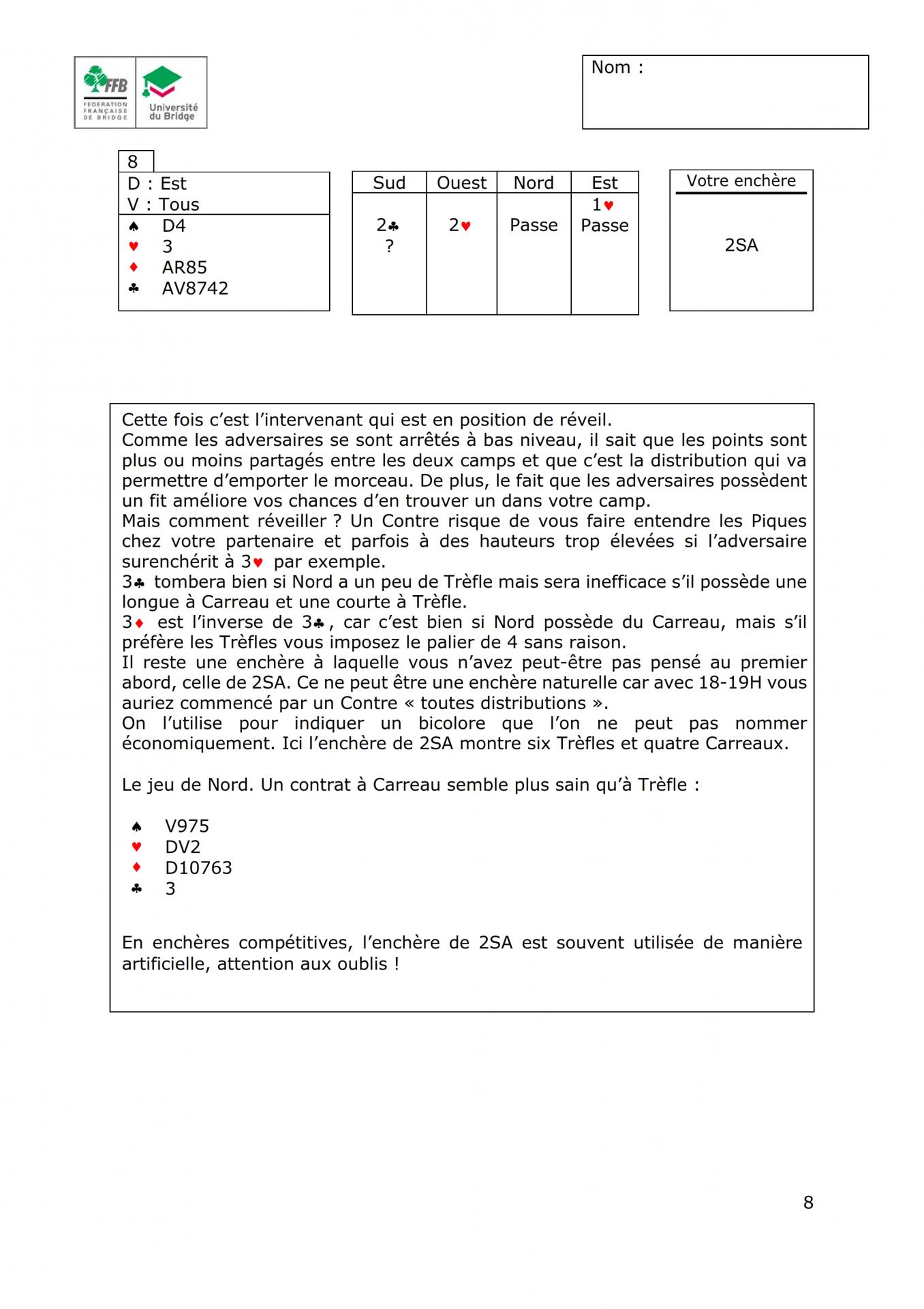 Formation continue des moniteurs solutions janvier 2022 9