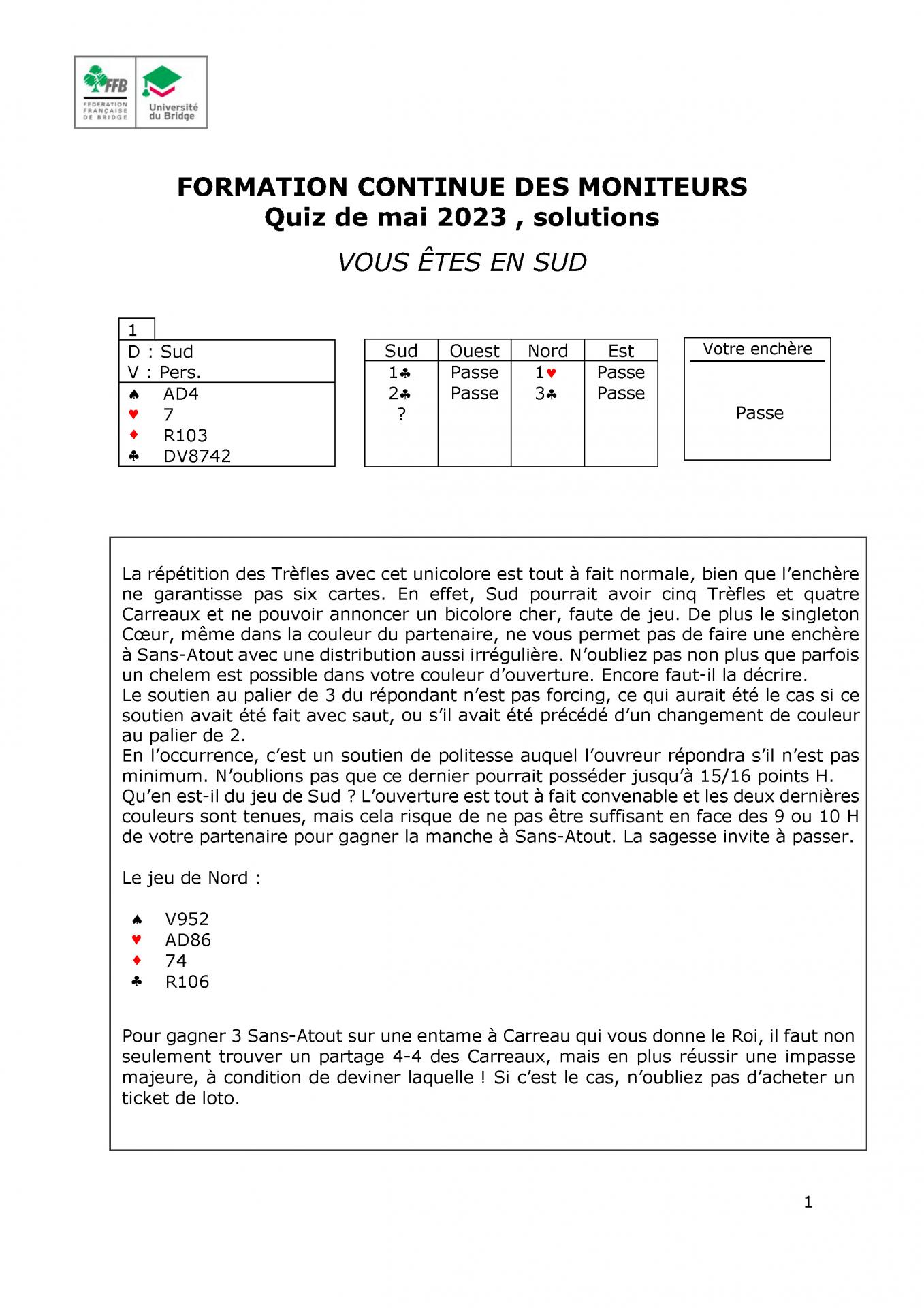 Mars 2023 solutions page 1