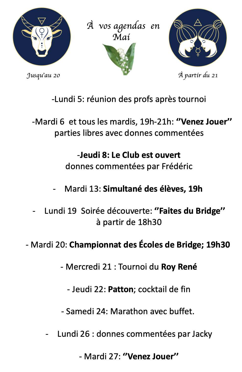Agenda mai 25