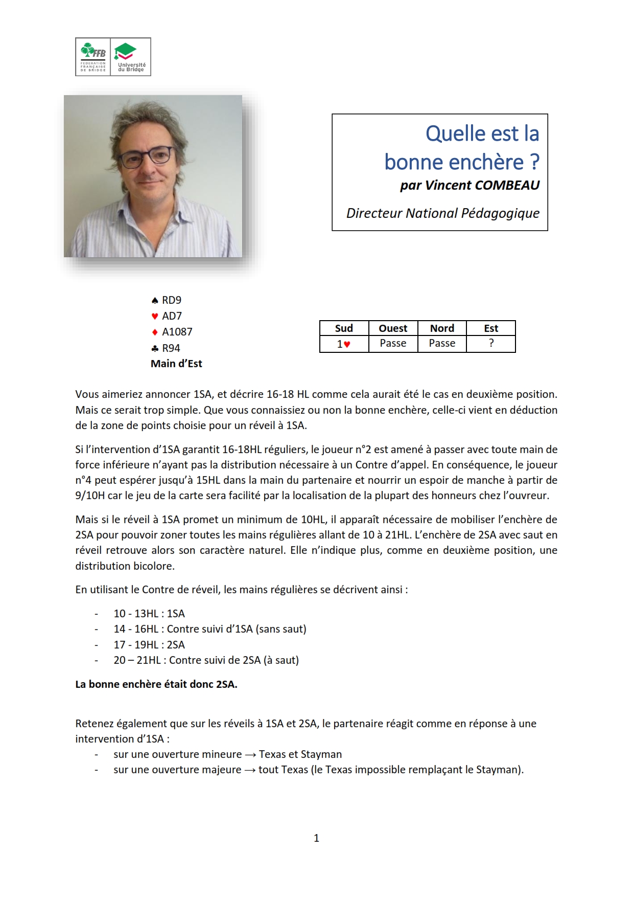 Quel est la bonne enchere 2